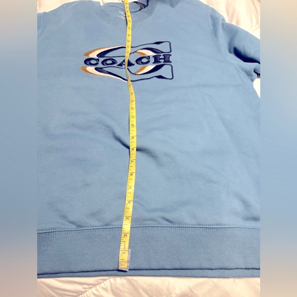 Men’s  Soft cotton size XXL COACH Crewneck sweatshirt NWT blue